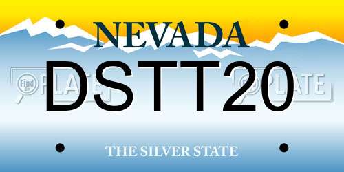 DSTT20 Nevada License Plate