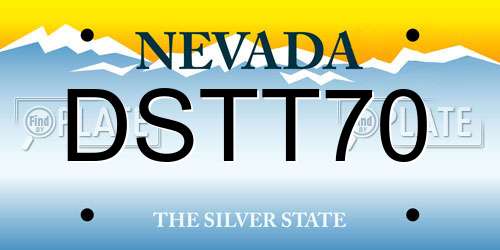 DSTT70 Nevada License Plate