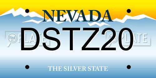 DSTZ20 Nevada License Plate