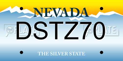 DSTZ70 Nevada License Plate