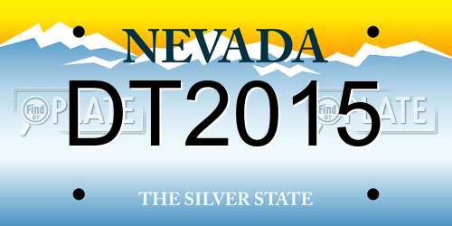DT2015 Nevada License Plate