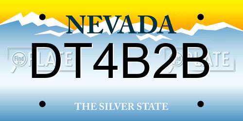 DT4B2B Nevada License Plate