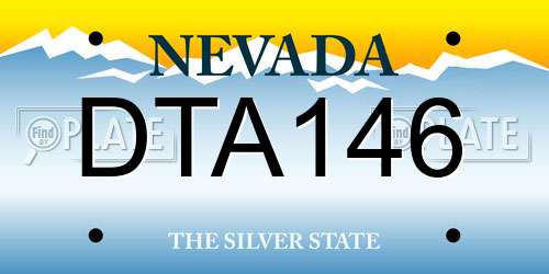 DTA146 Nevada License Plate