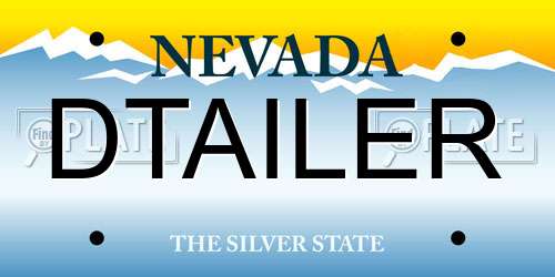 DTAILER Nevada License Plate