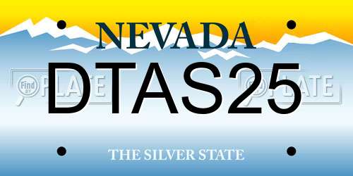 DTAS25 Nevada License Plate