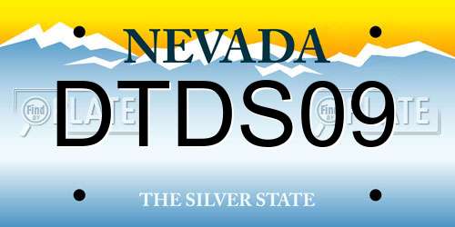 DTDS09 Nevada License Plate