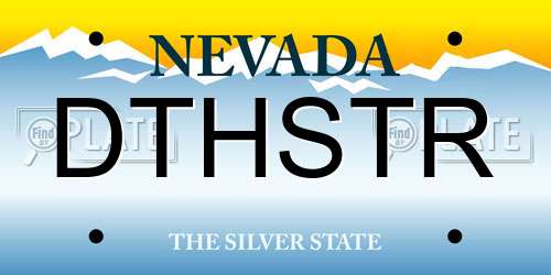 DTHSTR Nevada License Plate