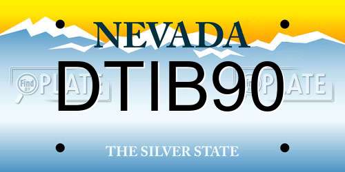 DTIB90 Nevada License Plate