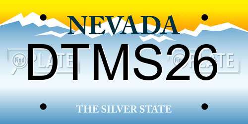DTMS26 Nevada License Plate