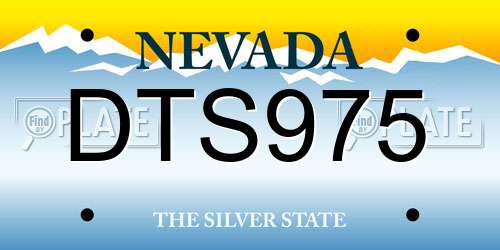 DTS975 Nevada License Plate