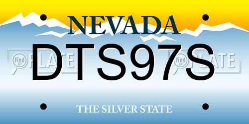 DTS97S Nevada License Plate