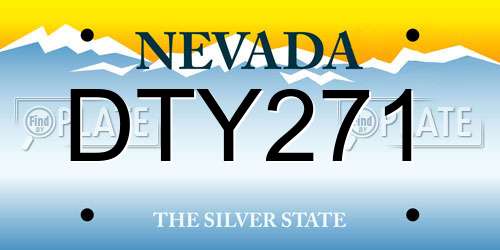 DTY271 Nevada License Plate