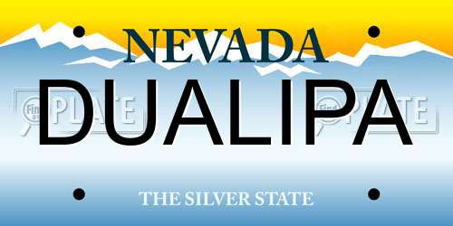 DUALIPA Nevada License Plate