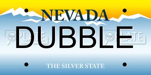DUBBLE Nevada License Plate