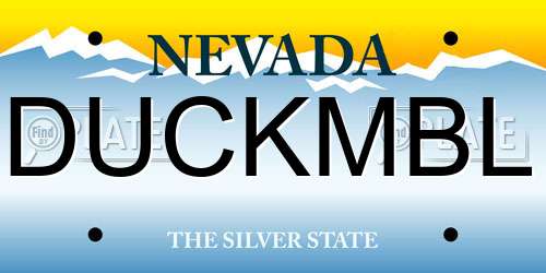DUCKMBL Nevada License Plate