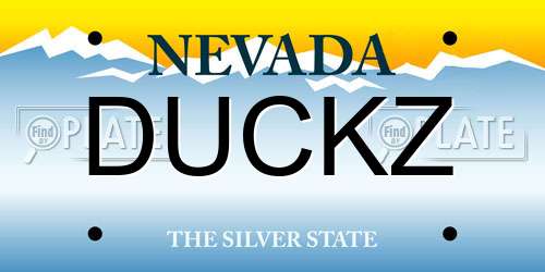 DUCKZ Nevada License Plate