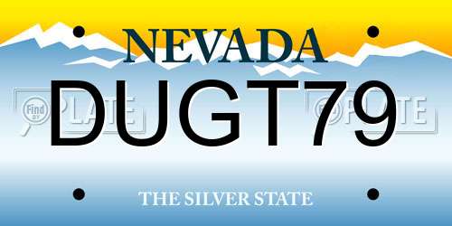 DUGT79 Nevada License Plate