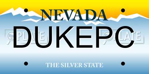 DUKEPC Nevada License Plate