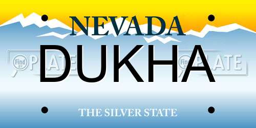 DUKHA Nevada License Plate