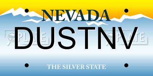 DUSTNV Nevada License Plate