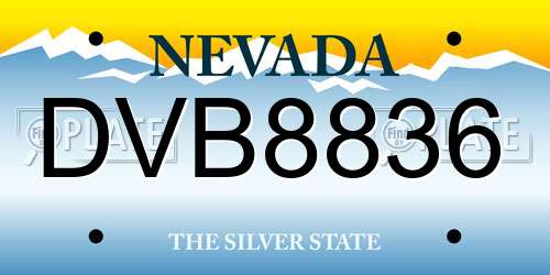 DVB8836 Nevada License Plate