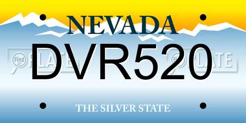 DVR520 Nevada License Plate