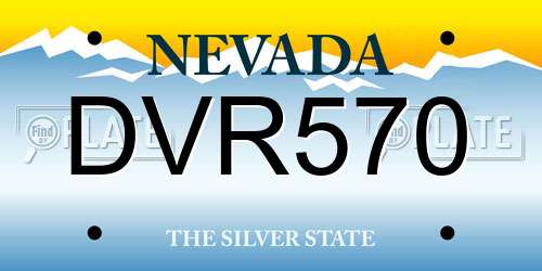 DVR570 Nevada License Plate