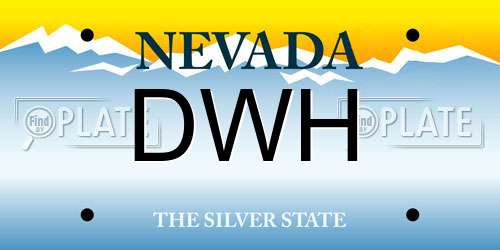 DWH Nevada License Plate