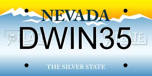 DWIN35 Nevada License Plate