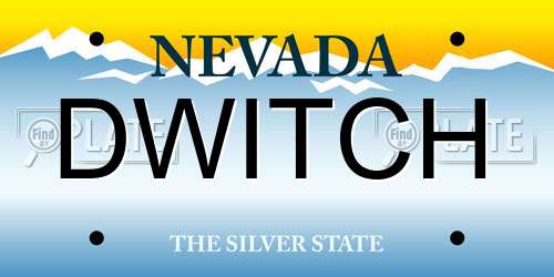 DWITCH Nevada License Plate