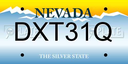 DXT31Q Nevada License Plate