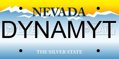 DYNAMYT Nevada License Plate