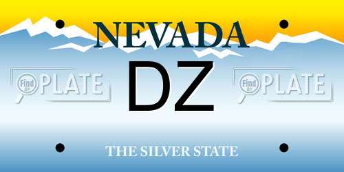DZ Nevada License Plate