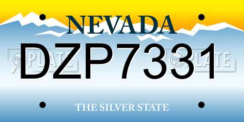 DZP7331 Nevada License Plate