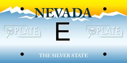 E Nevada License Plate
