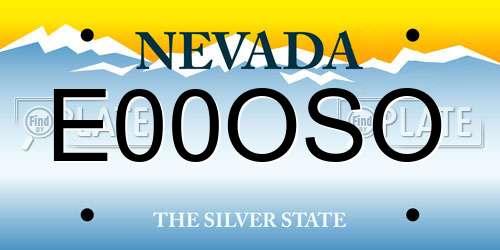 E00OSO Nevada License Plate