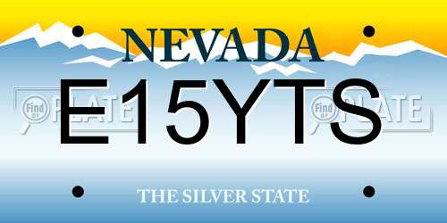E15YTS Nevada License Plate