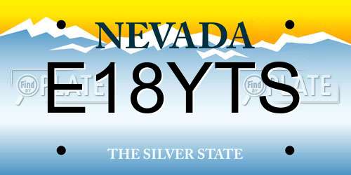 E18YTS Nevada License Plate