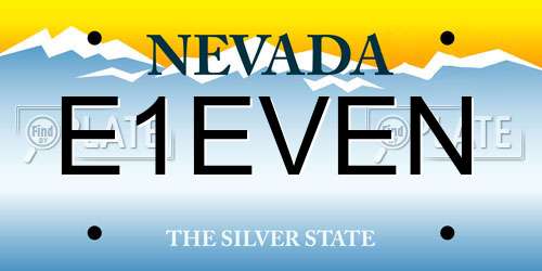 E1EVEN Nevada License Plate