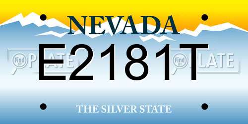 E2181T Nevada License Plate
