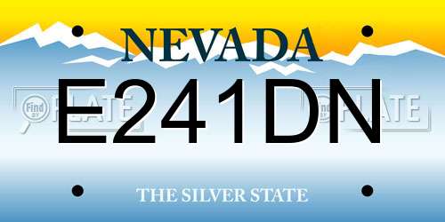 E241DN Nevada License Plate