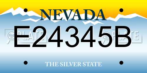 E24345B Nevada License Plate