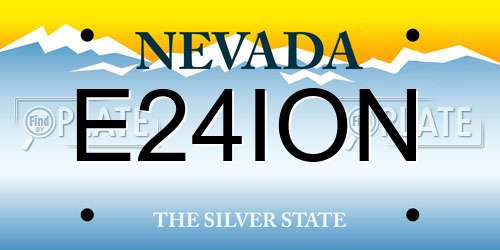 E24ION Nevada License Plate