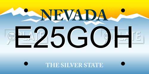 E25GOH Nevada License Plate