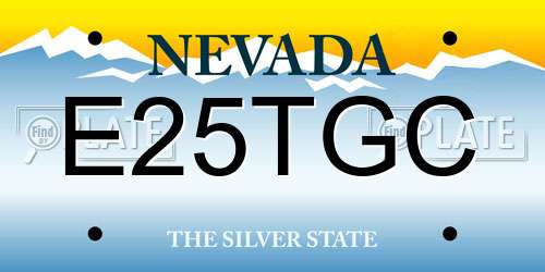 E25TGC Nevada License Plate