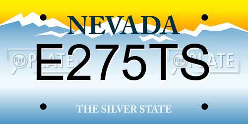 E275TS Nevada License Plate