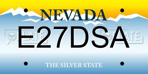 E27DSA Nevada License Plate