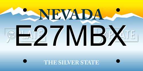 E27MBX Nevada License Plate