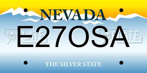 E27OSA Nevada License Plate