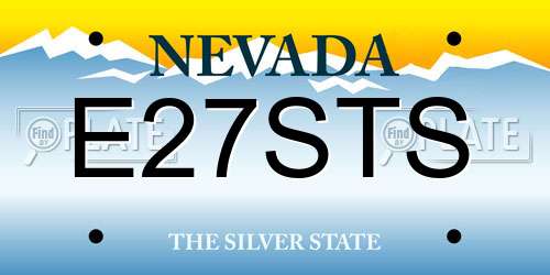 E27STS Nevada License Plate